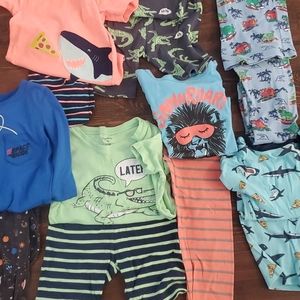 Lot of 7 pj's boys most are carters or osh kosh